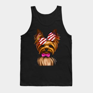 Whisker Wonderland Unique Tee Showcasing the Charm of Yorkies Tank Top